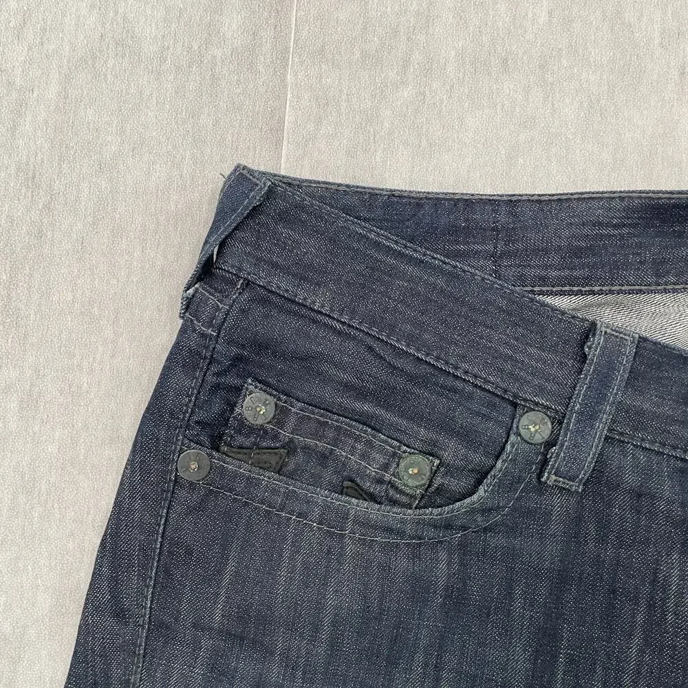 True Religion Shorts Adult 38 Blue Jean Bobby Denim Made In USA Mens